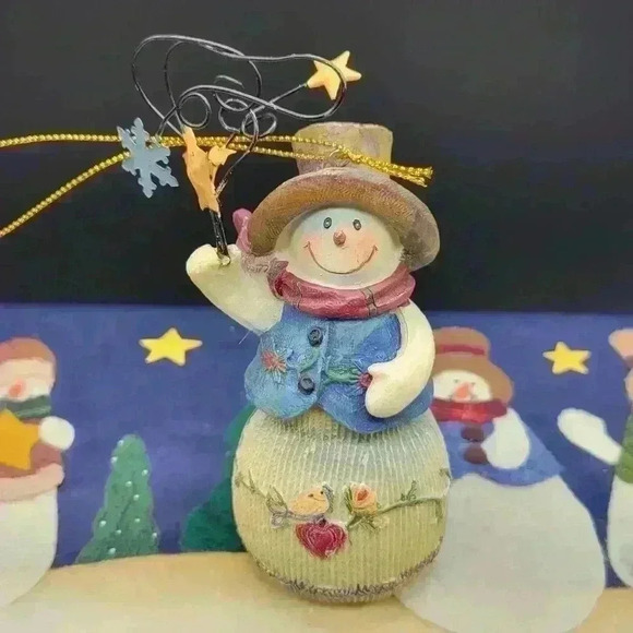 Vintage Christmas Collectors Snowman Figurines W/Box Farmhouse - Picture 11 of 14